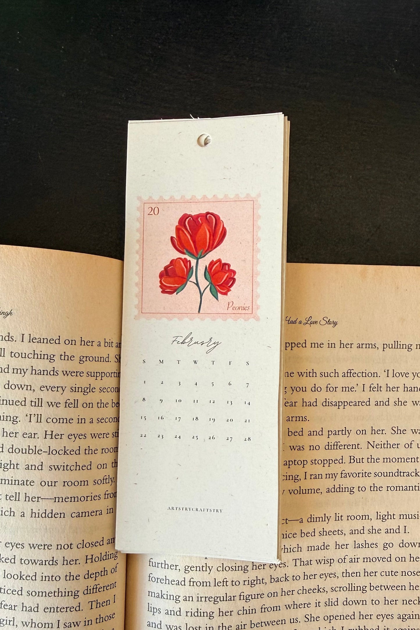 Stamp Bookmark Calendar 2026