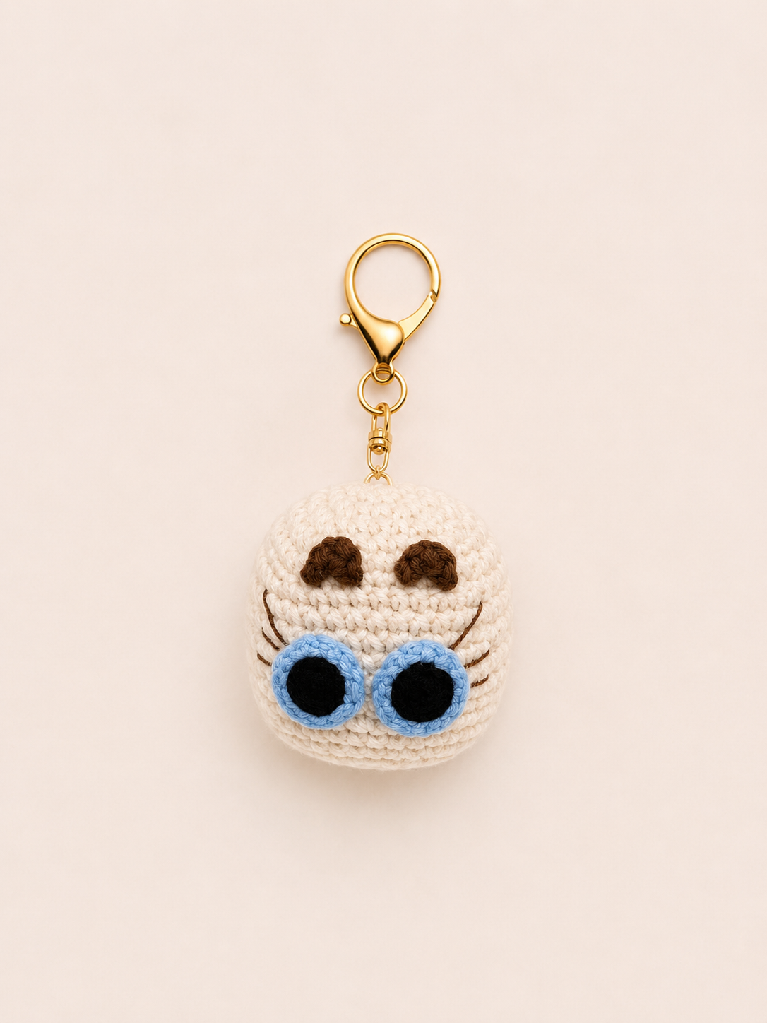 Mochi Cat Crochet Keychain