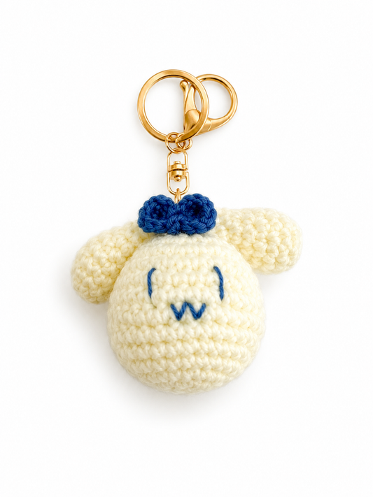 Cinnamoroll Onigiri Crochet Keychain