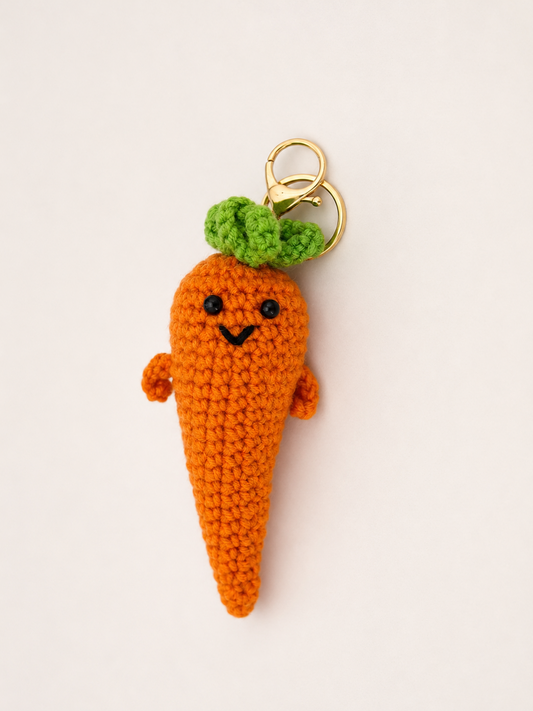 Carrot Crochet Keychain