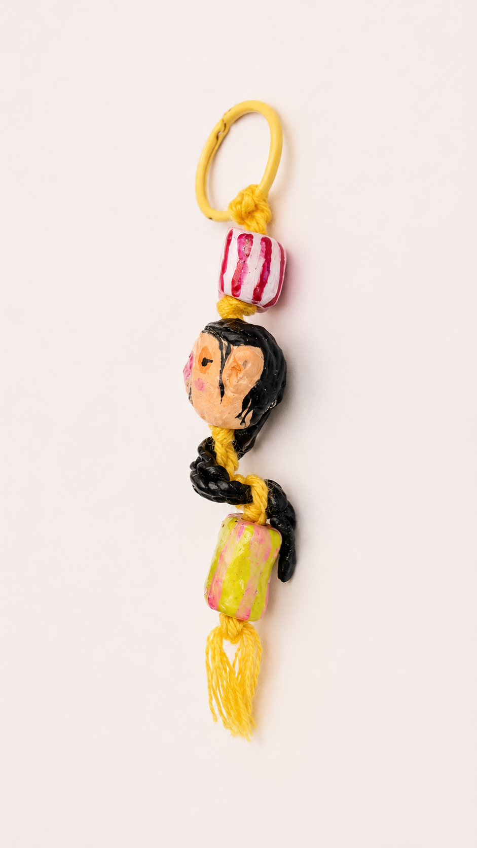 Doll Face Clay Keychain