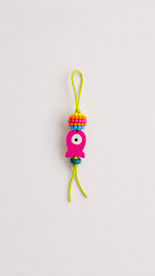 Pink Fish Keychain