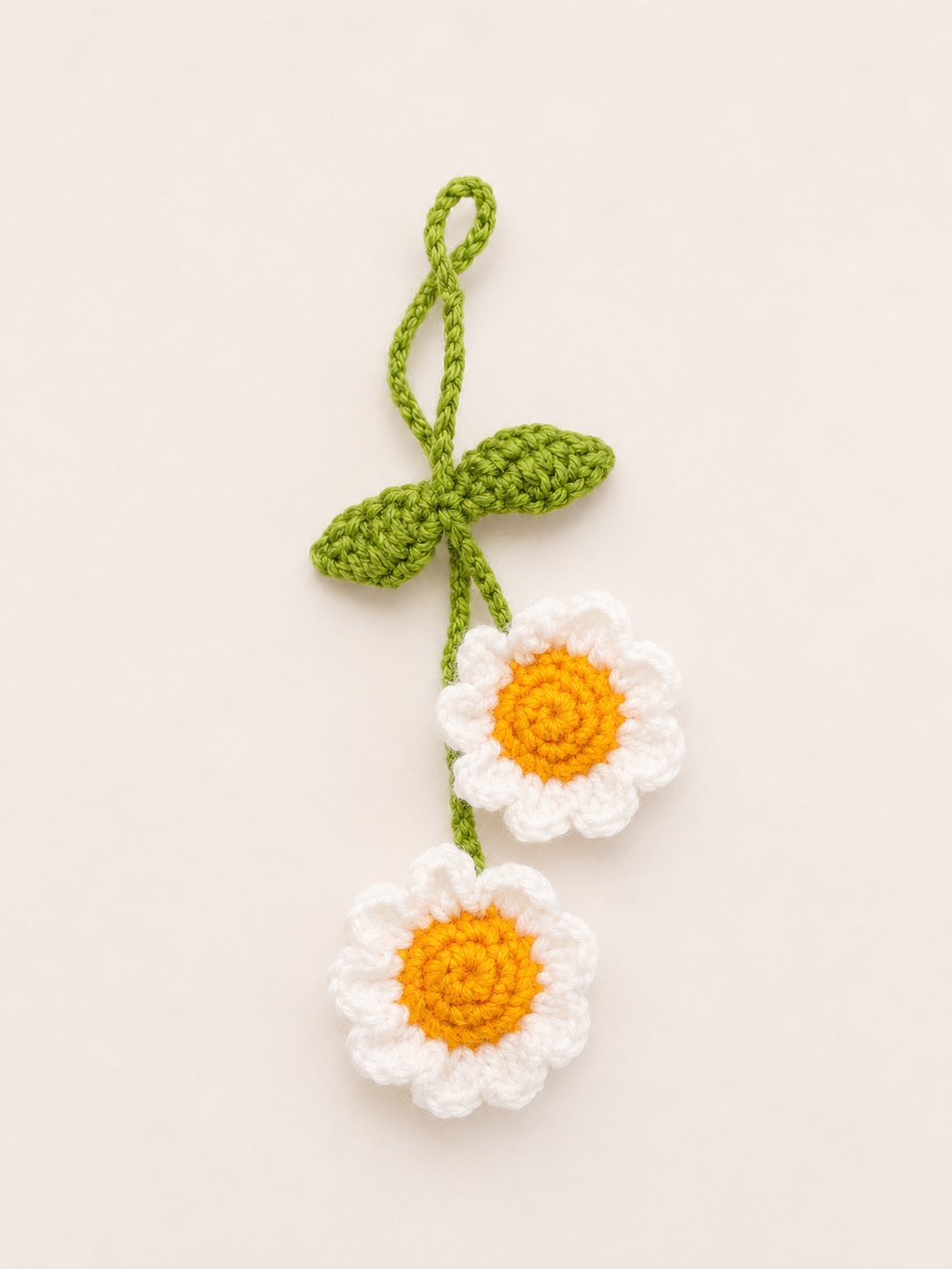 Daisy Crochet Keychain