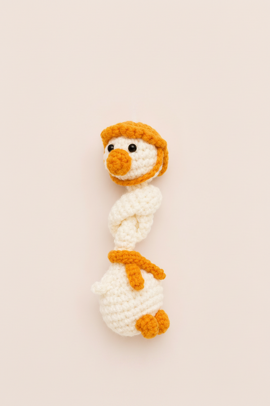 Sunny Ducky Dangle Crochet Keychain