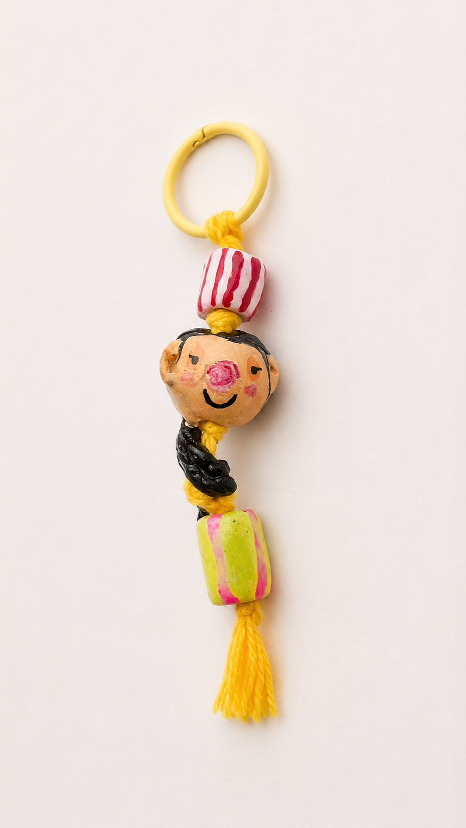 Doll Face Clay Keychain