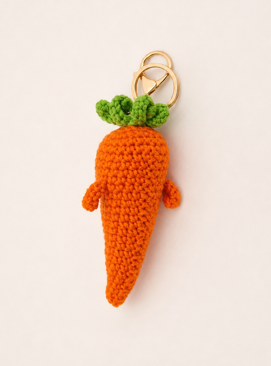 Carrot Crochet Keychain
