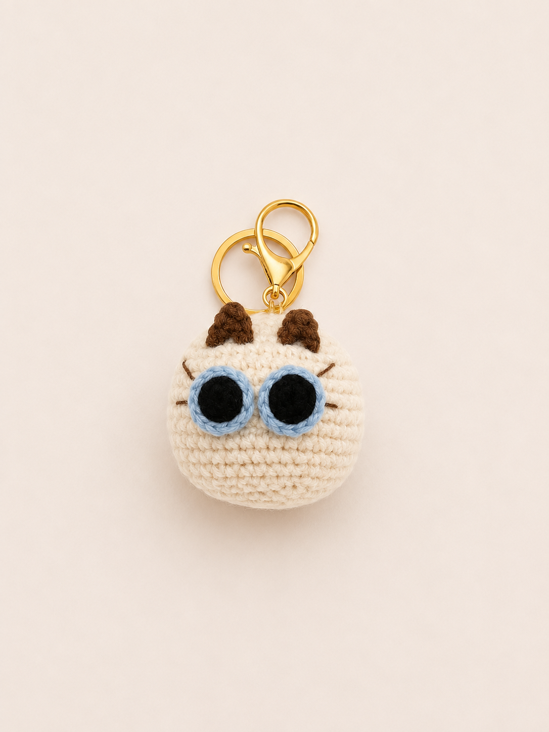 Mochi Cat Crochet Keychain