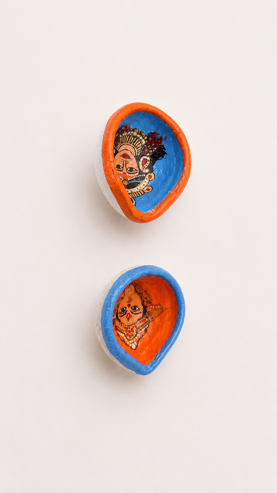 Ganesh & Lakshmi Clay Diyas (Set of 2)