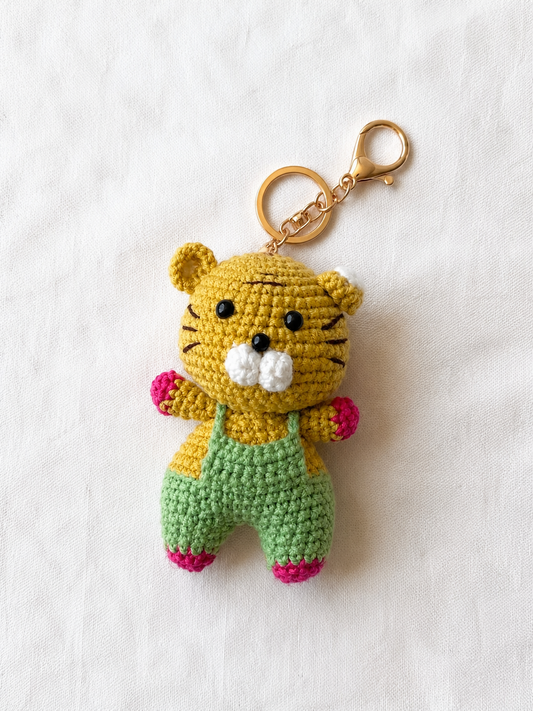 Mochi Tiger Crochet Keychain