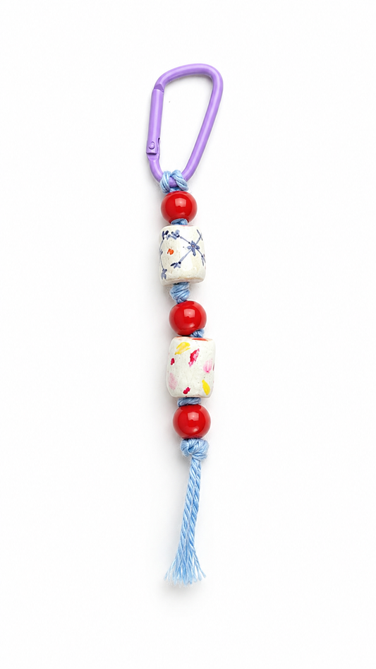 Confetti Clay Keychain
