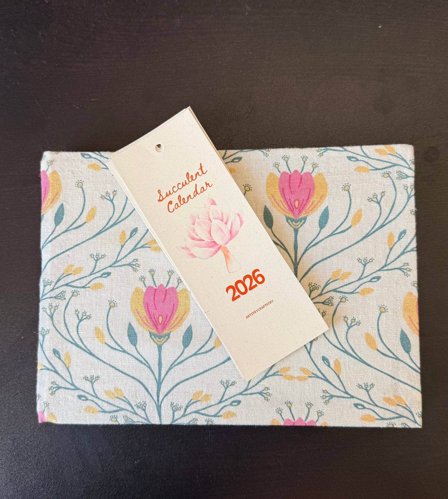 Succulent Bookmark Calendar 2026