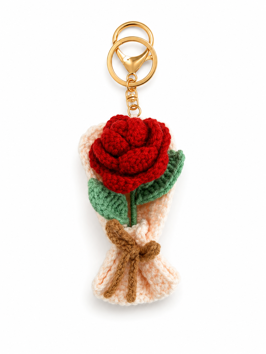 Rose Bouquet Crochet Keychain