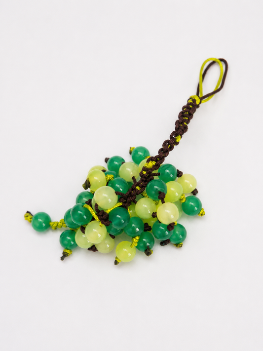 Green Grapes Beaded Keychain